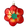 Load image into Gallery viewer, Fiery Flower of Summer. Handmade Glass Christmas ornament. 2020-496