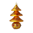 Load image into Gallery viewer, Golden Glimmer Tree Handmade Glass Christmas ornament free blown