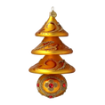 Load image into Gallery viewer, Golden Glimmer Tree Handmade Glass Christmas ornament free blown
