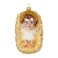 Load image into Gallery viewer, Jesus. Handmade Glass Christmas ornament.