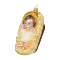 Load image into Gallery viewer, Jesus. Handmade Glass Christmas ornament.
