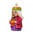 Load image into Gallery viewer, King Kacper. Handmade Glass Christmas ornament.