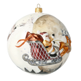 Load image into Gallery viewer, Golden Midnight Sleigh Premium christmas glass ornament 2020-541