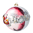 Load image into Gallery viewer, St. Nicholas’ Crimson Sleigh Premium christmas glass ornament 2020-542