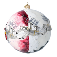 Load image into Gallery viewer, St. Nicholas’ Crimson Sleigh Premium christmas glass ornament 2020-542