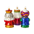 Load image into Gallery viewer, The Three Kings of Christmas Night. Handmade Glass Christmas ornament.