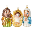Załaduj obraz do przeglądarki galerii, Holy Family - The Joy of the Nativity. Handmade Glass Christmas ornament. 2020-586