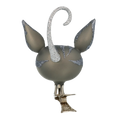 Load image into Gallery viewer, Silver Shimmer Kitten Premium christmas glass ornament 2021-011