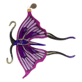 Load image into Gallery viewer, Butterfly - Floral Wanderer. Handmade Glass Christmas ornament.