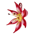 Cargar imagen en el visor de la galería, Crimson Stargazer Lily Premium christmas glass ornament 2021-031