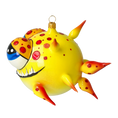 Load image into Gallery viewer, Spiny fish. Handmade Glass Christmas ornament. 2021-035