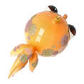 Load image into Gallery viewer, Gold fish Sparkling Bubblefish Handmade Glass Christmas ornament.