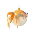 Load image into Gallery viewer, Gold fish Sparkling Bubblefish Handmade Glass Christmas ornament.