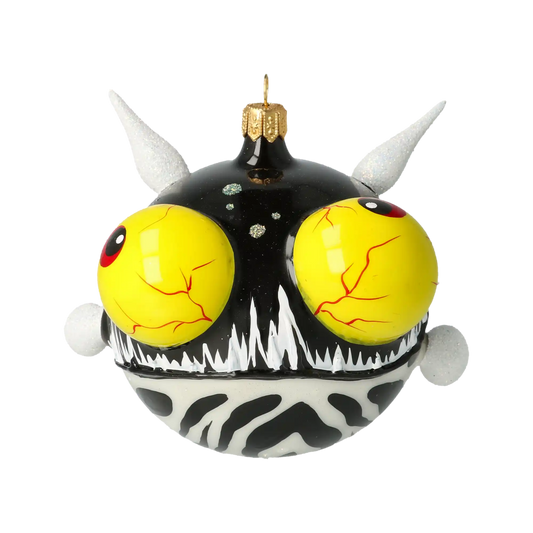 Deep Sea Menace Fish Handmade Glass Christmas ornament.