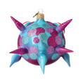 Load image into Gallery viewer, Spiny fish. Handmade Glass Christmas ornament.