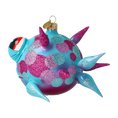 Load image into Gallery viewer, Spiny fish. Handmade Glass Christmas ornament.