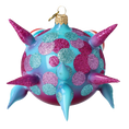 Load image into Gallery viewer, Spiny fish. Handmade Glass Christmas ornament. 2021-044