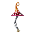 Load image into Gallery viewer, Honeyglow Toadstool Mushroom Handmade Glass Christmas ornament 2021-057