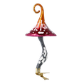 Load image into Gallery viewer, Honeyglow Toadstool Mushroom Handmade Glass Christmas ornament 2021-057