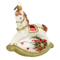 Load image into Gallery viewer, Golden Rocking Horse Tree Handmade Glass Christmas ornament