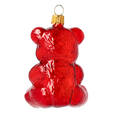 Load image into Gallery viewer, Red Gummy Bear. Handmade Glass Christmas ornament. 2021-071