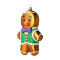 Load image into Gallery viewer, Gingerbread - Cake Sweetener. Handmade Glass Christmas ornament.