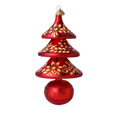 Load image into Gallery viewer, Midnight Folk Tree Handmade Glass Christmas ornament