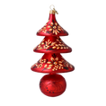 Load image into Gallery viewer, Midnight Folk Tree Handmade Glass Christmas ornament