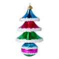 Load image into Gallery viewer, Frosted Candy Tree Handmade Glass Christmas ornament