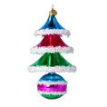 Load image into Gallery viewer, Frosted Candy Tree Handmade Glass Christmas ornament