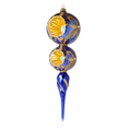 Load image into Gallery viewer, Azure Solar Echo | Hand-Painted Glass Ornament | Blubom 2021-169