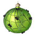 Load image into Gallery viewer, Halloween spider web. Handmade Glass Christmas ornament. 2021-221
