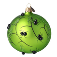 Load image into Gallery viewer, Halloween spider web. Handmade Glass Christmas ornament. 2021-221