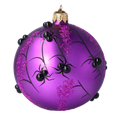Load image into Gallery viewer, Bomb Purple Spider Web. Handmade Glass Christmas ornament. 2021-222