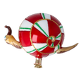 Load image into Gallery viewer, Festive Snail Handmade Glass Christmas ornament