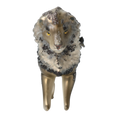 Load image into Gallery viewer, Silver Mane Lion Glass Ornament Handmade Glass Christmas ornament. 2022-022