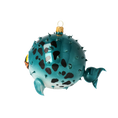 Load image into Gallery viewer, Spiny fish. Handmade Glass Christmas ornament. 2022-040