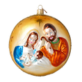 Load image into Gallery viewer, Golden Holy Family Premium christmas glass ornament 2022-067