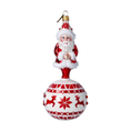 Load image into Gallery viewer, Scandi Santa Ornament Ornament Handmade Glass Christmas ornament