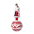 Load image into Gallery viewer, Scandi Santa Ornament Ornament Handmade Glass Christmas ornament