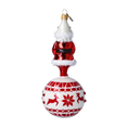 Load image into Gallery viewer, Scandi Santa Ornament Ornament Handmade Glass Christmas ornament