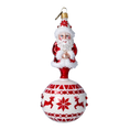 Załaduj obraz do przeglądarki galerii, Scandi Santa Ornament Ornament Handmade Glass Christmas ornament 2022-076