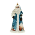 Load image into Gallery viewer, Santa from the Frostland Realm Handmade Glass Christmas ornament 2022-085