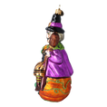 Load image into Gallery viewer, Pumpkin Witch - Charms and Spells. Handmade Glass Christmas ornament.