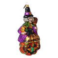Load image into Gallery viewer, Pumpkin Witch - Charms and Spells. Handmade Glass Christmas ornament.