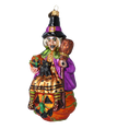 Bild in die Galerieansicht laden, Pumpkin Witch - Charms and Spells. Handmade Glass Christmas ornament. 2022-116
