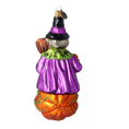 Bild in die Galerieansicht laden, Pumpkin Witch - Charms and Spells. Handmade Glass Christmas ornament. 2022-116