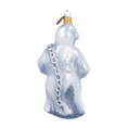 Load image into Gallery viewer, Silver Chained Ghost with Bat Premium christmas glass ornament 2022-117