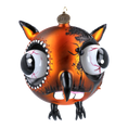 Load image into Gallery viewer, Dark Owl- Guardian of the Night.. Handmade Glass Christmas ornament.