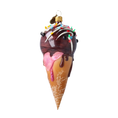 Load image into Gallery viewer, Deluxe Chocolate Ice Cream Ornament Handmade Glass Christmas ornaments